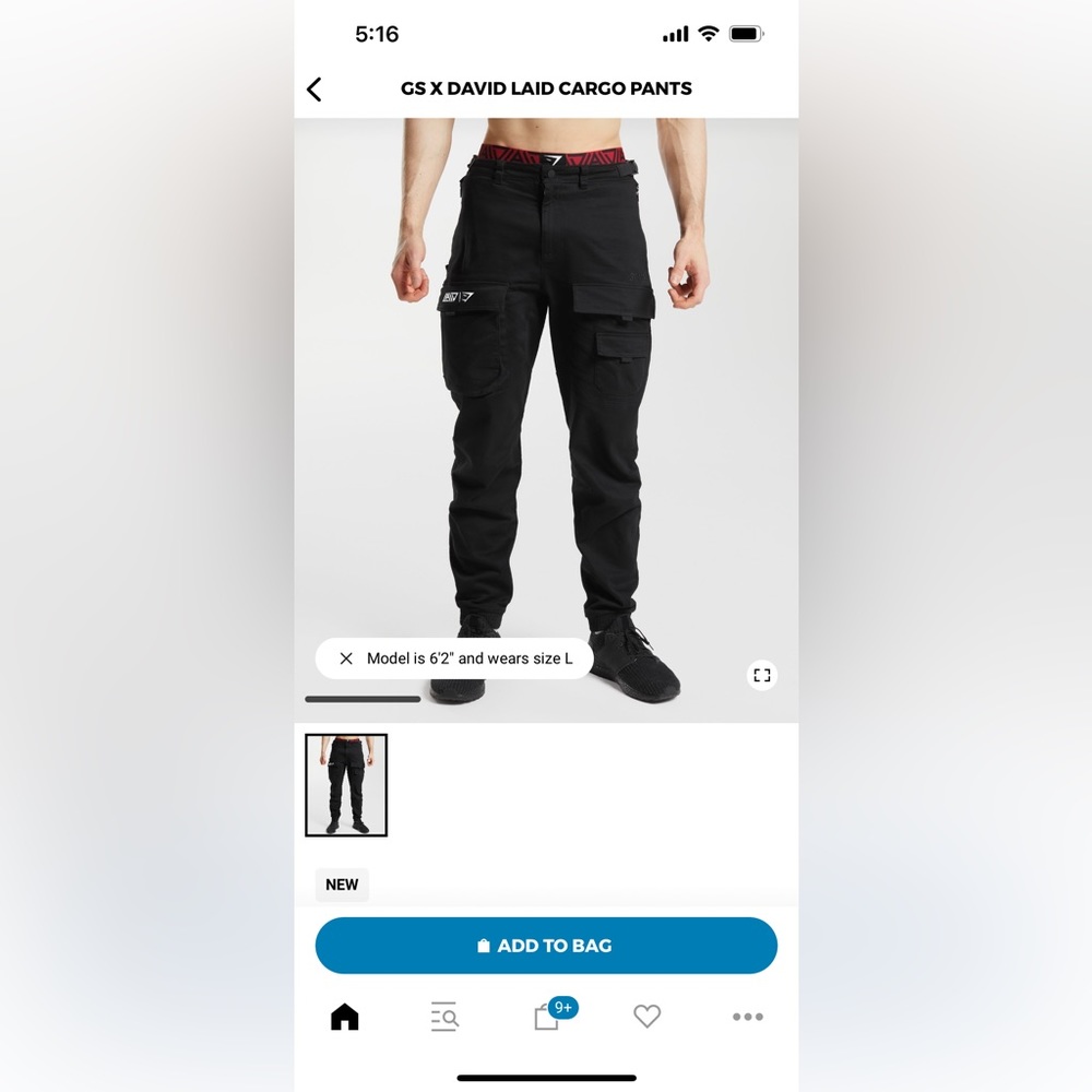 David Laid x Gymshark Cargo Pants